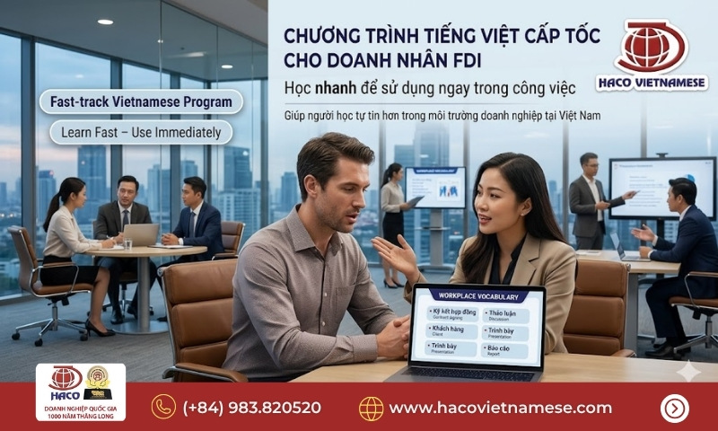 Lớp tiếng Việt cấp tốc cho doanh nhân FDI