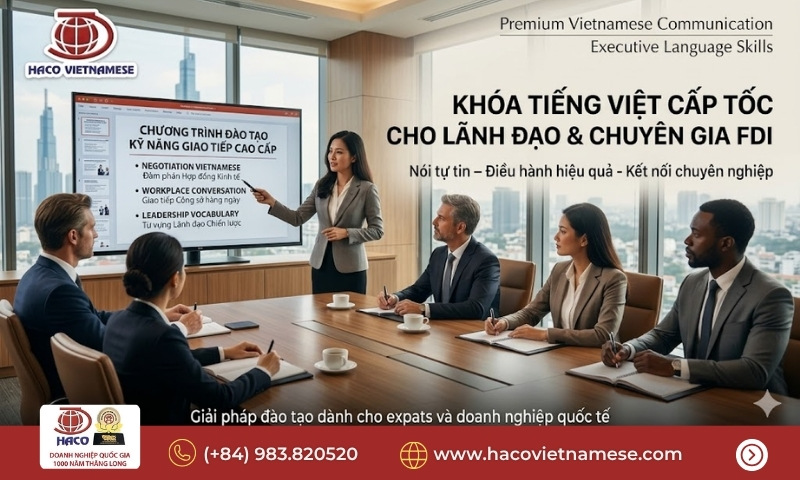 Lớp tiếng Việt cấp tốc cho doanh nhân FDI