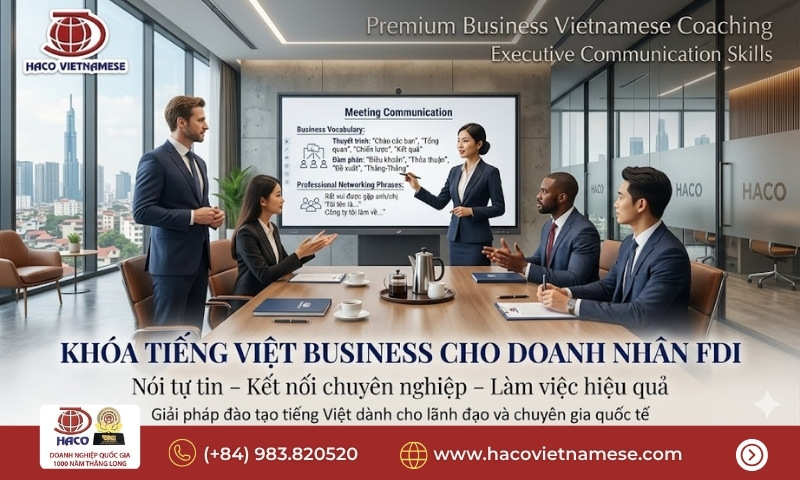 Lớp tiếng Việt cấp tốc cho doanh nhân FDI