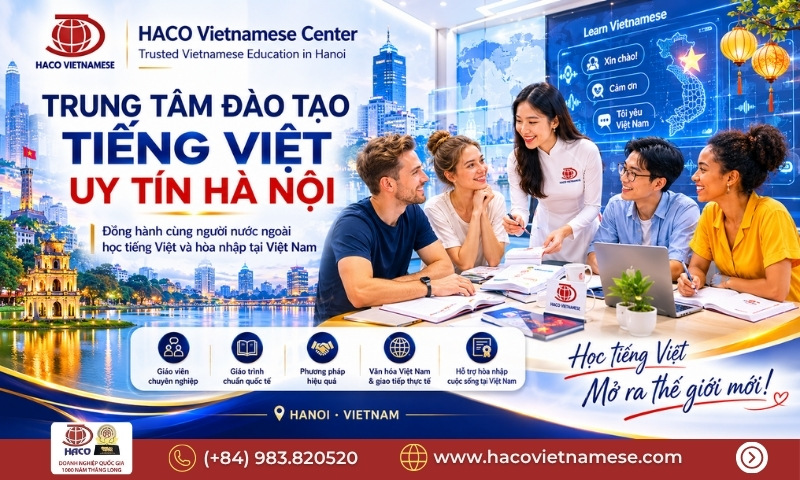 Trung tâm đào tạo tiếng Việt uy tín Hà Nội